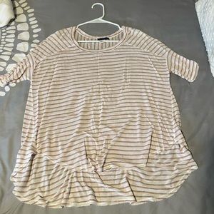 Black, red, and blue stripped shirt, M